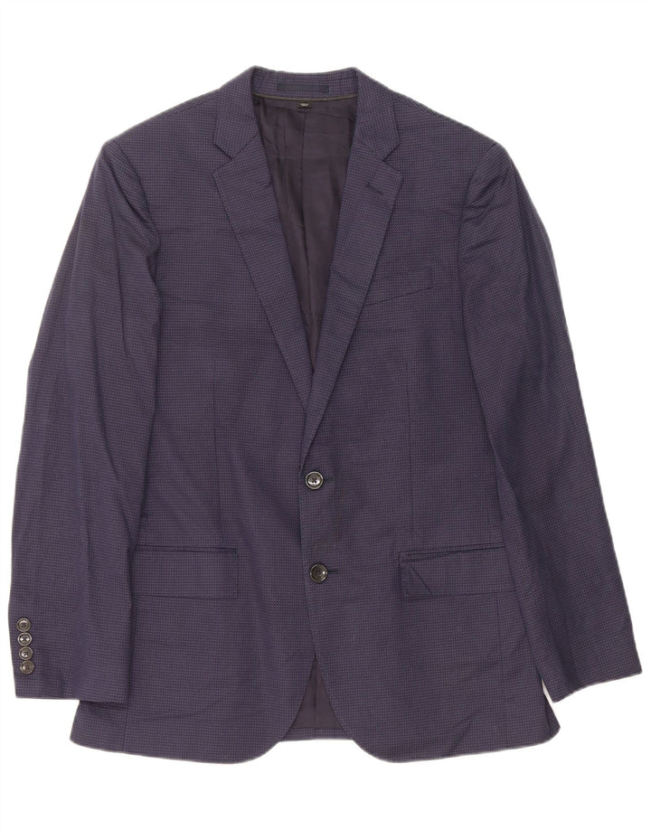 J. Crew muška jakna sa 2 gumba Ludlow UK 36 Mala tamnoplava točkasta