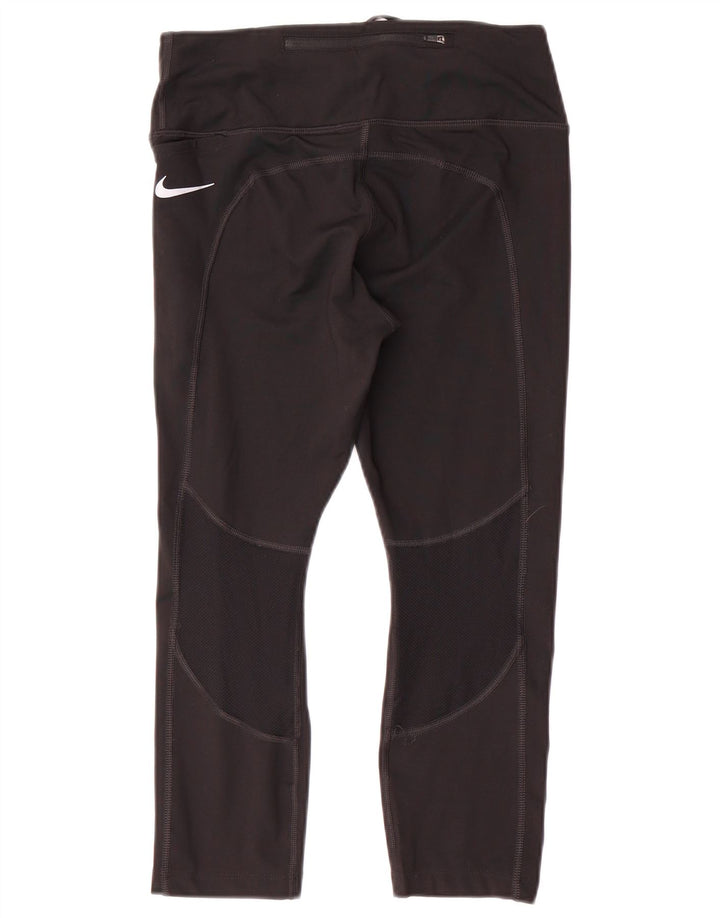 Nike Ženske Dri Fit Capri Leggings UK 14 Srednje crni poliester