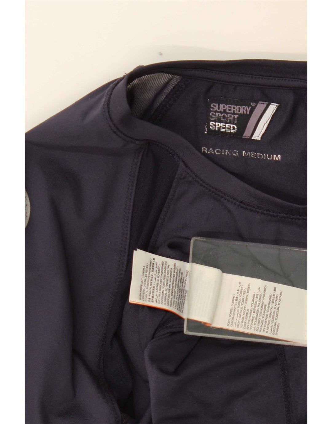Superdry ženska majica dugih rukava s grafikom UK 12 srednje tamnoplave boje