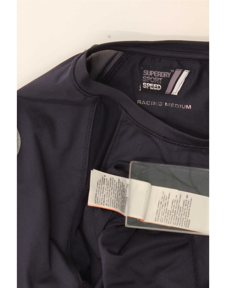 Superdry ženska majica dugih rukava s grafikom UK 12 srednje tamnoplave boje