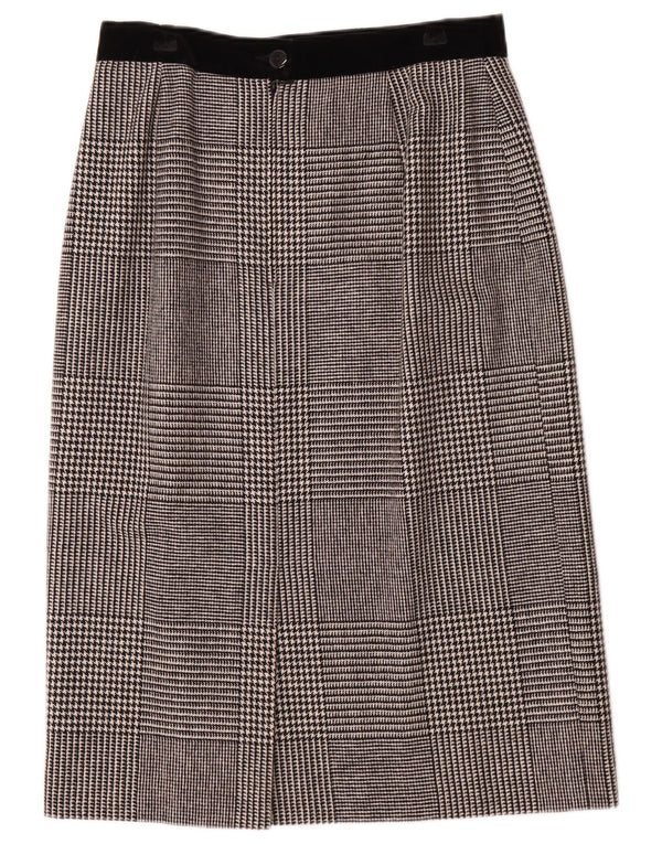 Louis Feraud ženska midi suknja UK 16 Large W30 siva vunena hrskava zuba
