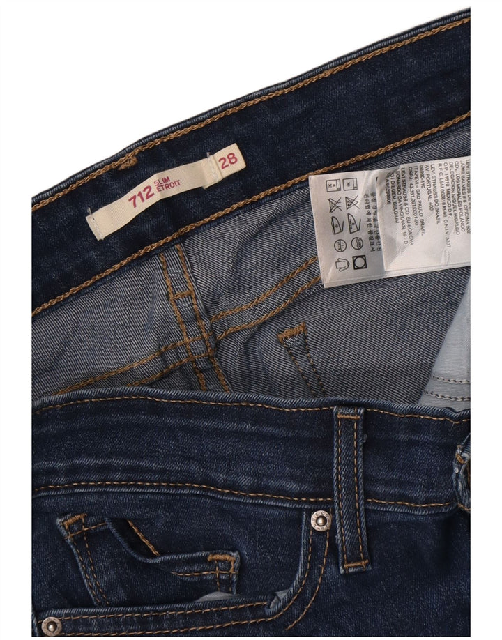 Levi's ženske 712 uske traperice W28 L31 plavi pamuk