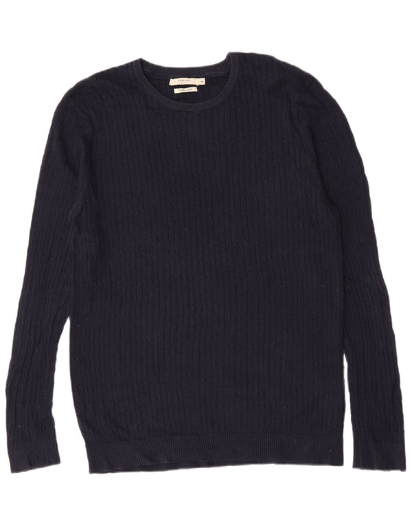 Jack & Jones muški pulover s okruglim izrezom XL tamnoplavi pamuk