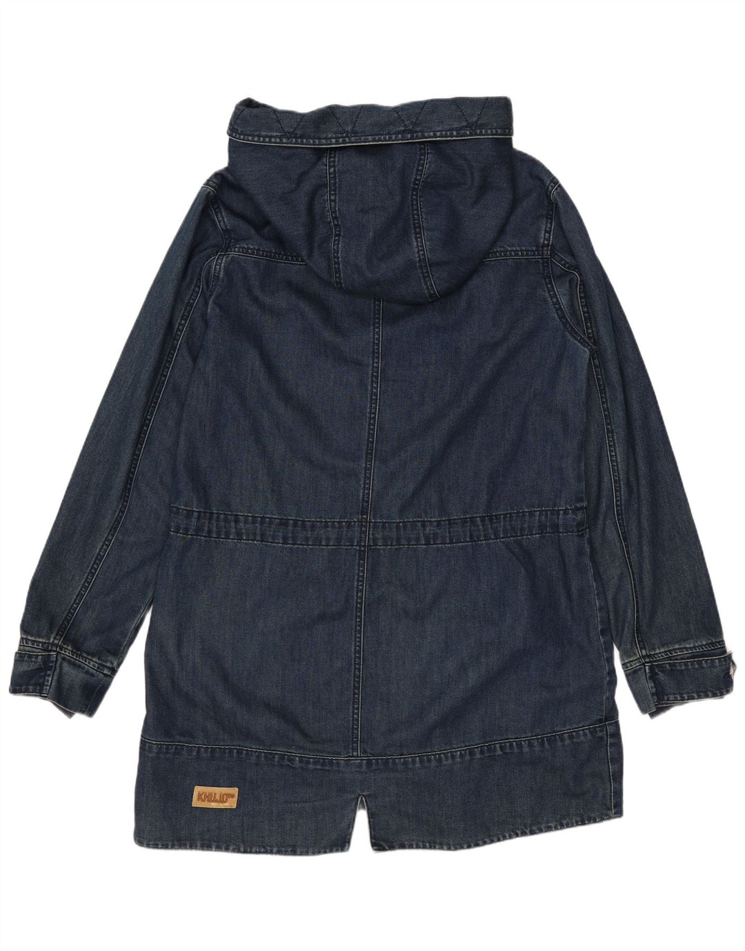 KHUJO ženski duffle kaput s kapuljačom UK 14 srednje tamnoplavi pamuk