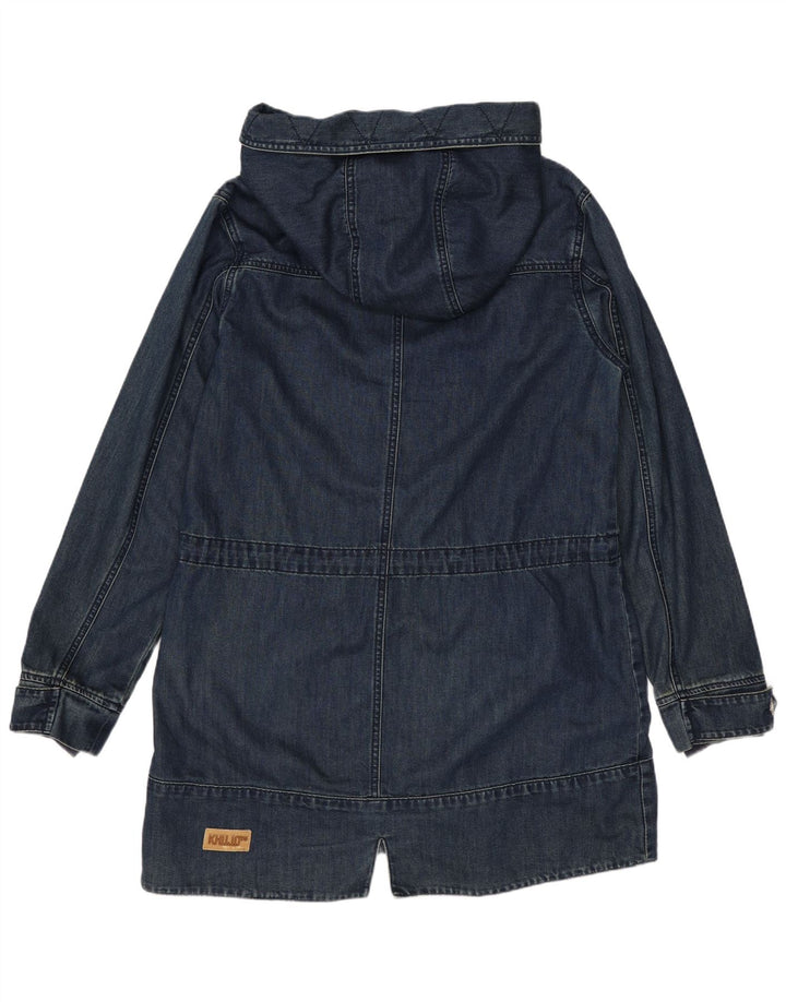 KHUJO ženski duffle kaput s kapuljačom UK 14 srednje tamnoplavi pamuk