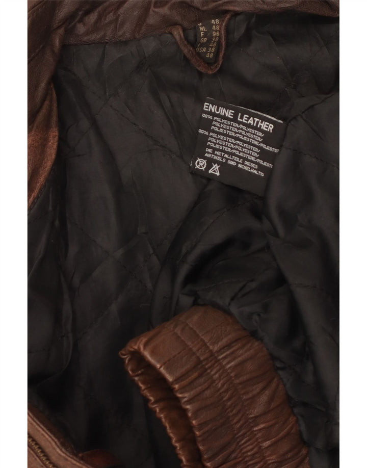 VINTAGE muška kožna jakna UK 38 Srednje smeđa koža