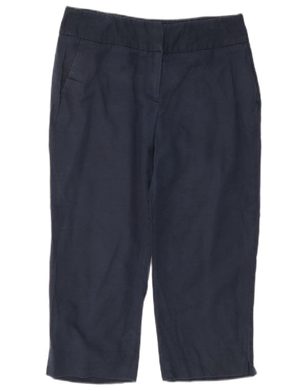 LAURA ASHLEY Ženske ravne Capri hlače UK 6 XS W28 L21 tamnoplave