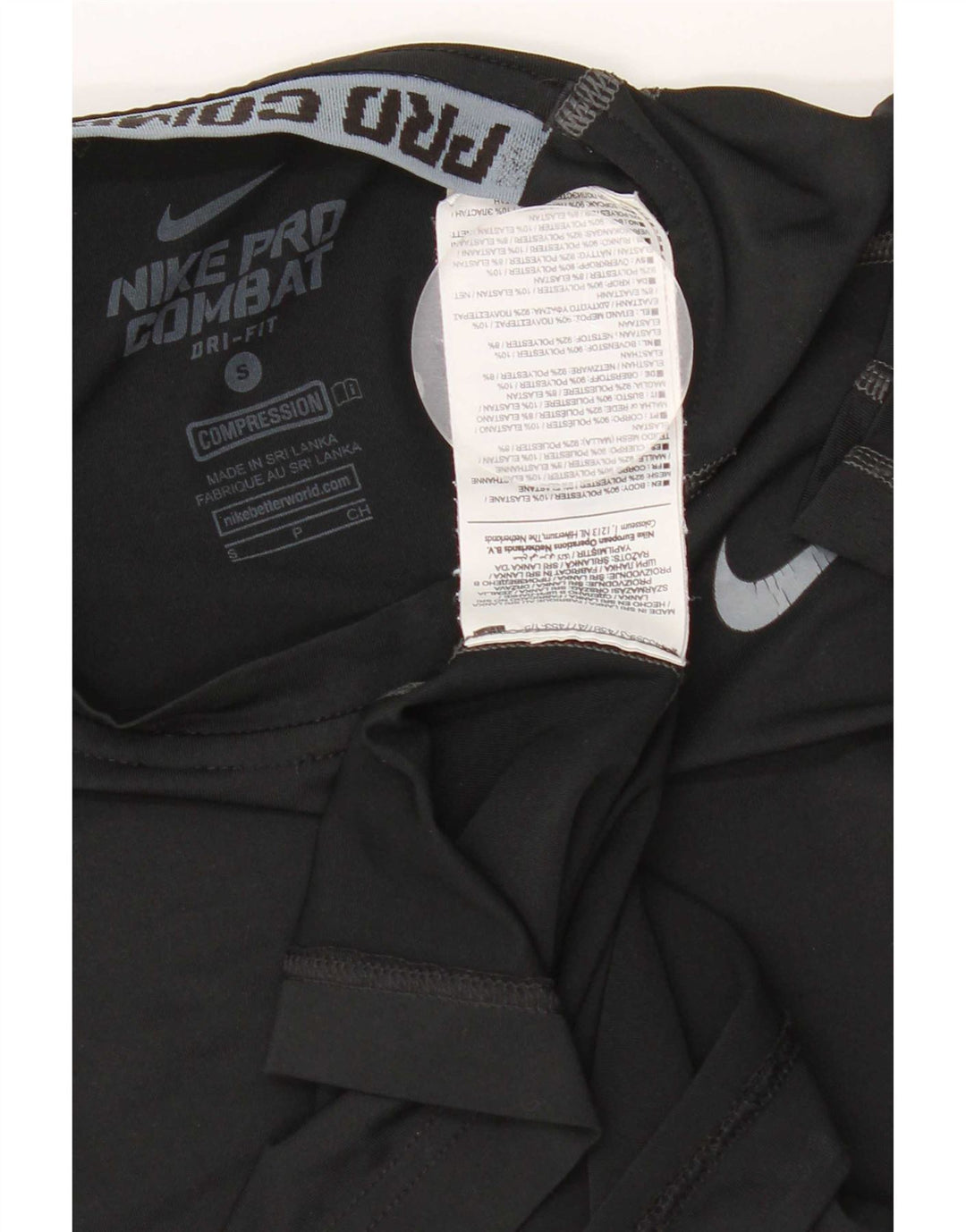 Nike muška kompresijska majica kratkih rukava, mali crni poliester
