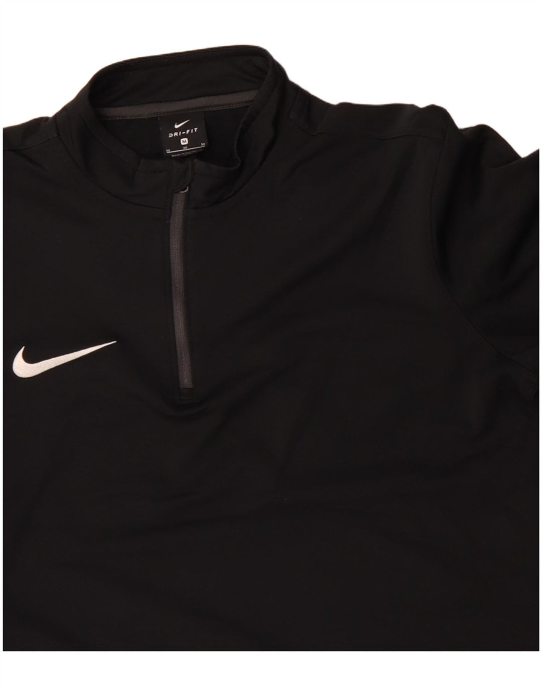 NIKE Muška pulover trenirka Dri Fit s patentnim izrezom, srednji crni poliester