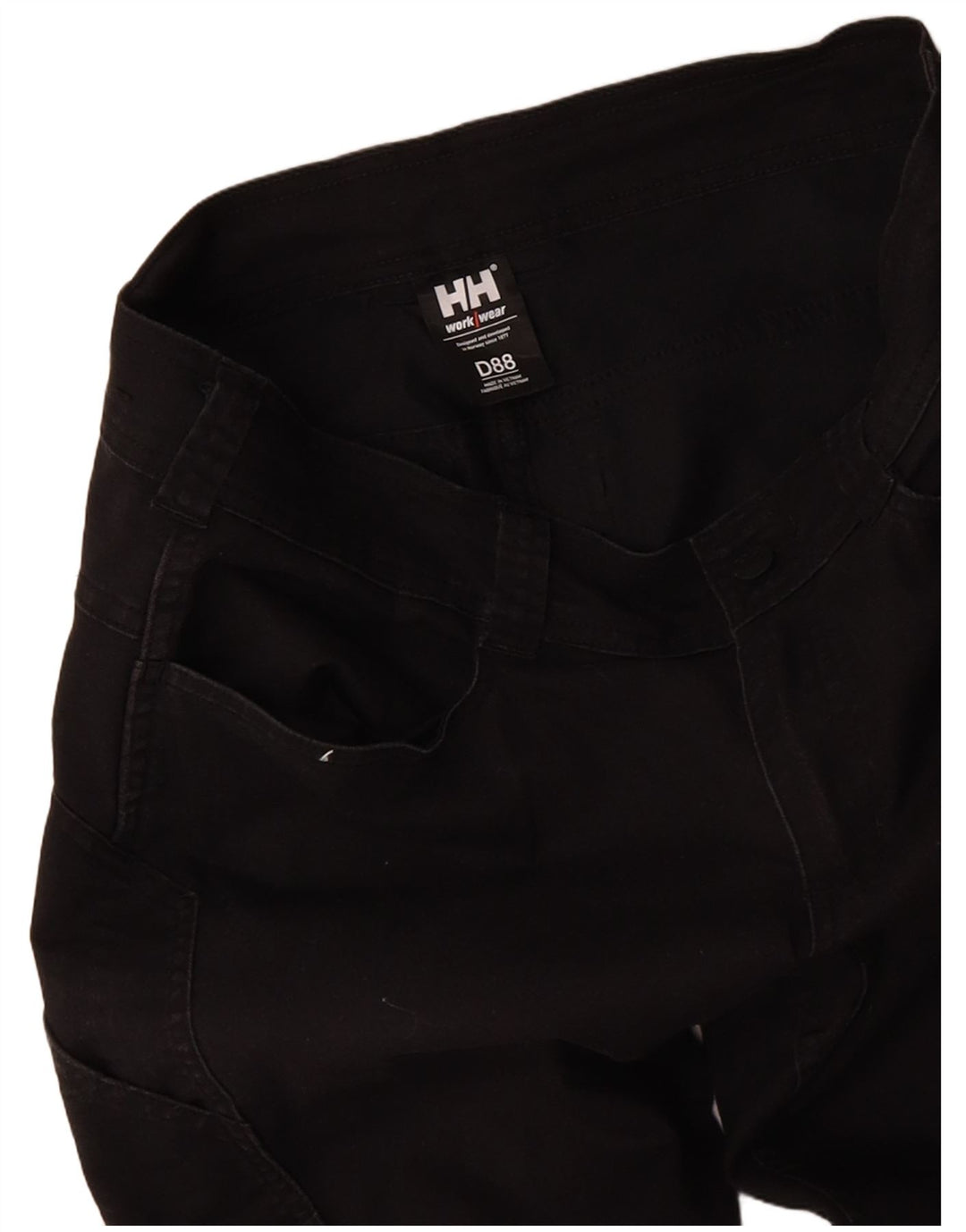 Helly Hansen muške ravne kargo hlače W32 L28 crni pamuk