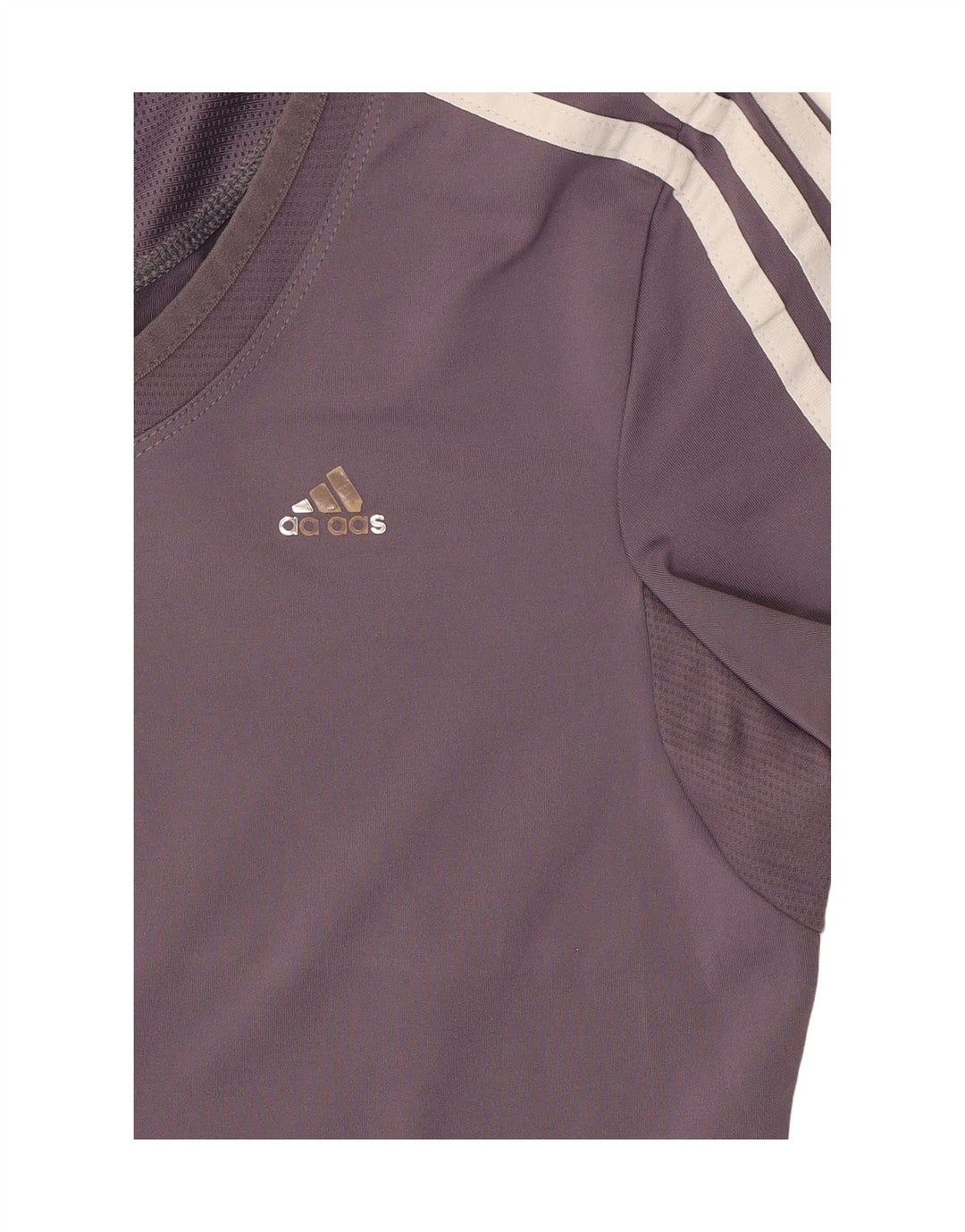 ADIDAS Womens T-Shirt Top UK 12 Medium Purple Polyester