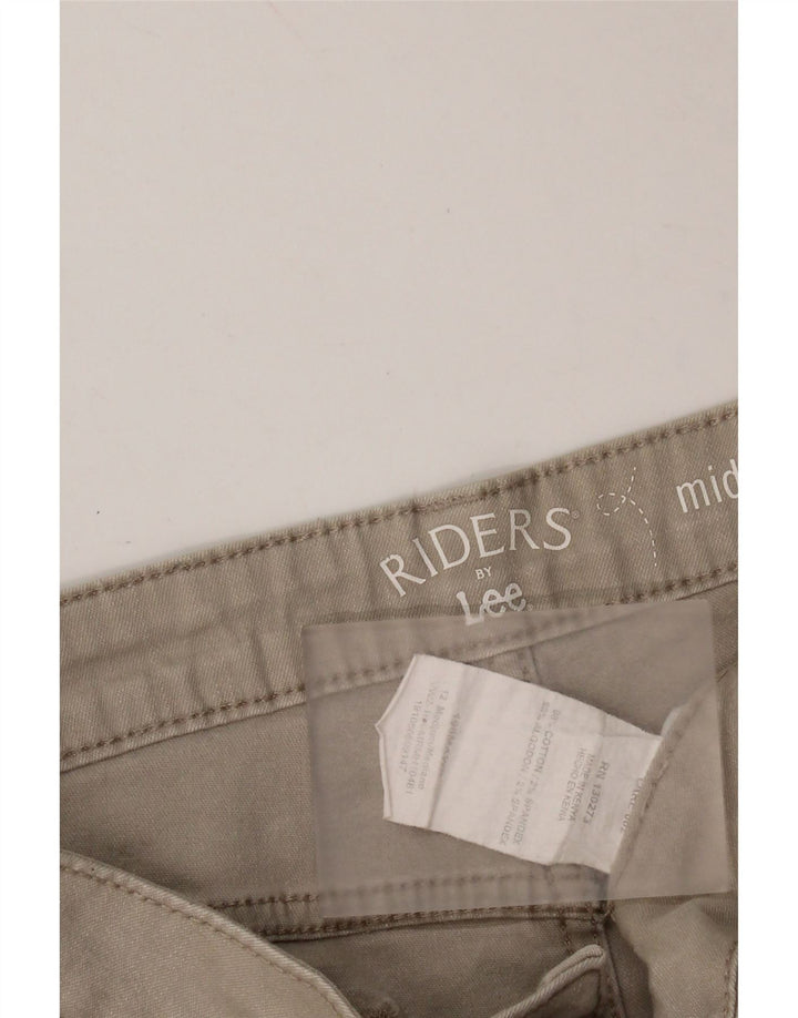 LEE Ženske jahačke traper kratke hlače srednjeg rasta US 12 Large W32 Bež pamuk