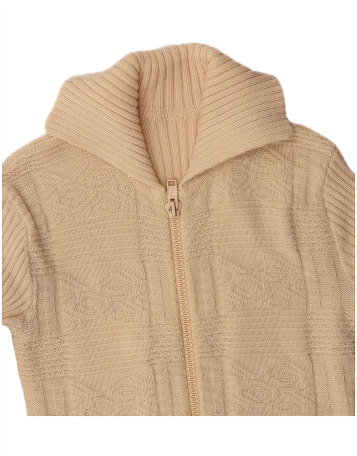 VINTAGE ženski kardigan pulover UK 10 Small Beige