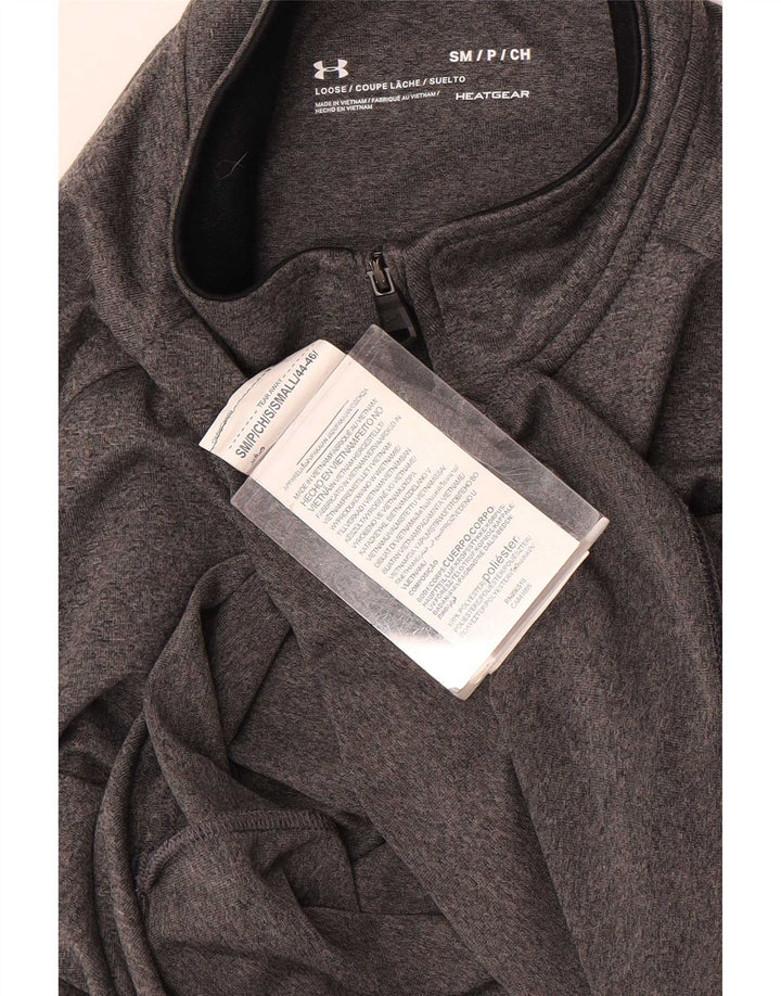Under Armour Muška trenirka Heat Gear Zip Neck Pulover Top Mala siva