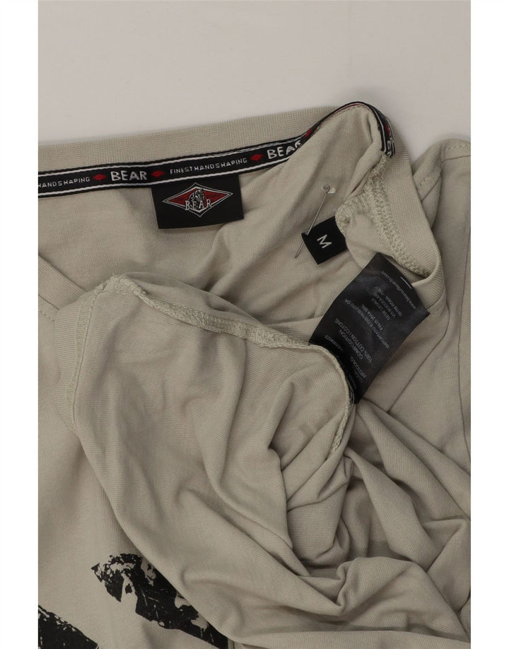 Srednje sivi pamuk, muška majica kratkih rukava s grafičkim motivima