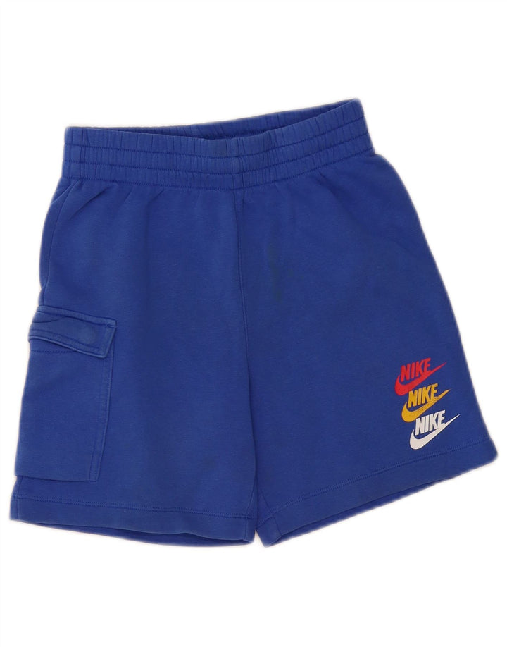 NIKE Boys Graphic Sport Shorts 10-11 Years Medium Blue Pamuk