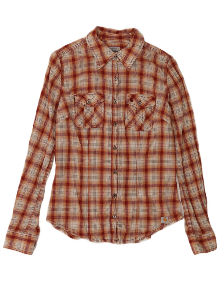 Carhartt ženska majica od flanela US 4/6 mali crveni karirani pamuk