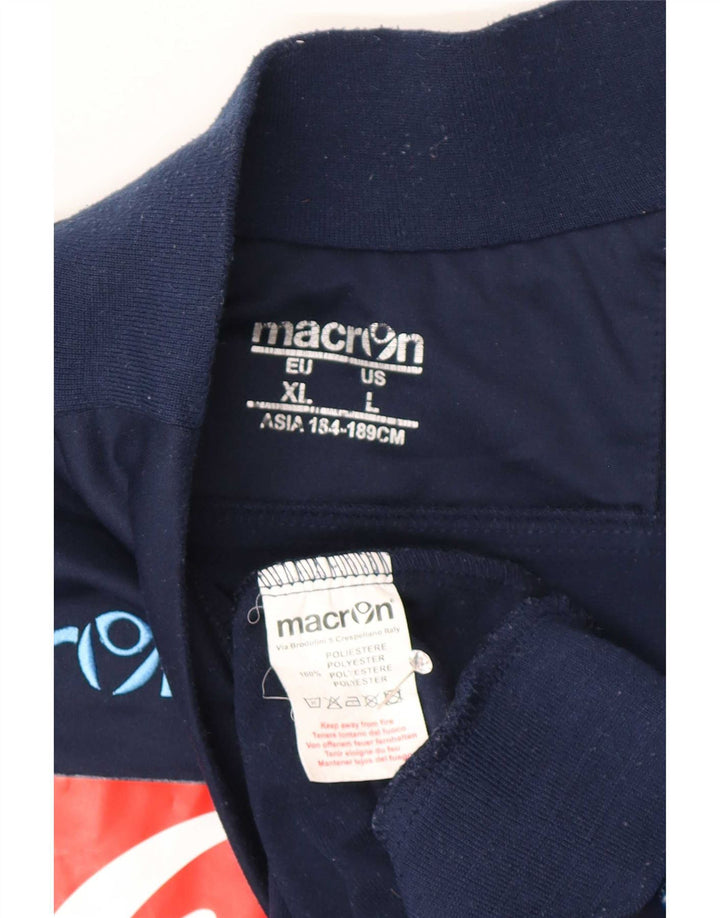 Gornji dio trenirke Macron Graphic Pulover Large Tavy Blue Colourblock