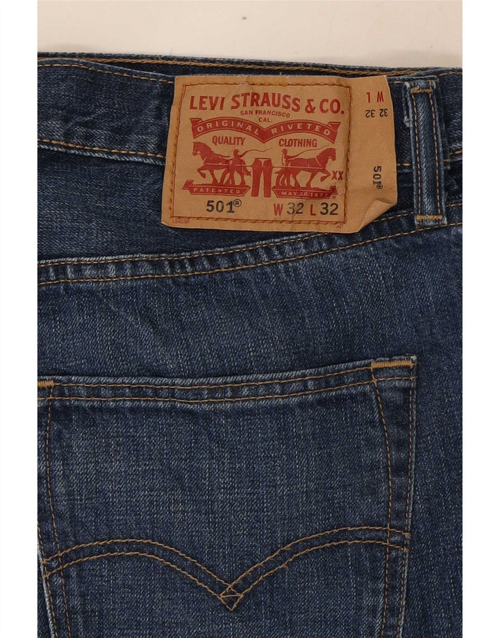 Levi's muške 501 ravne traperice W32 L32 tamnoplavi pamuk