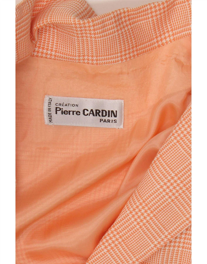 Pierre Cardin Ženska jakna sa 3 gumba UK 14 Large Pink Houndstooth