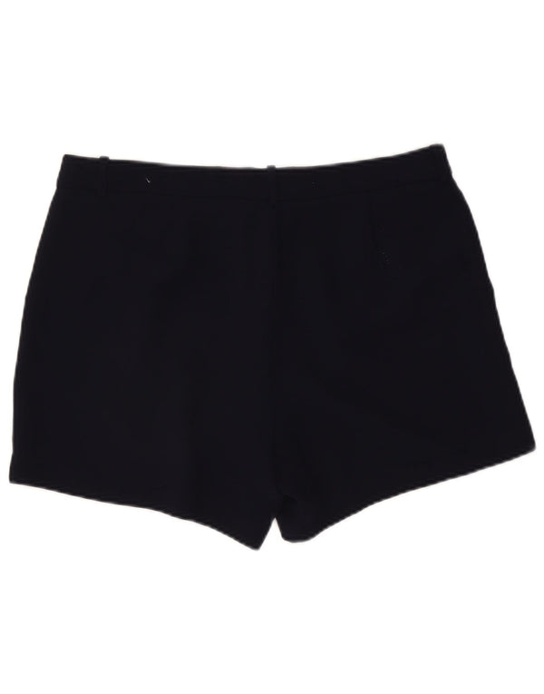J. Crew Ženske chino kratke hlače s štipaljkama US 12 Large W34 tamnoplavi poliester