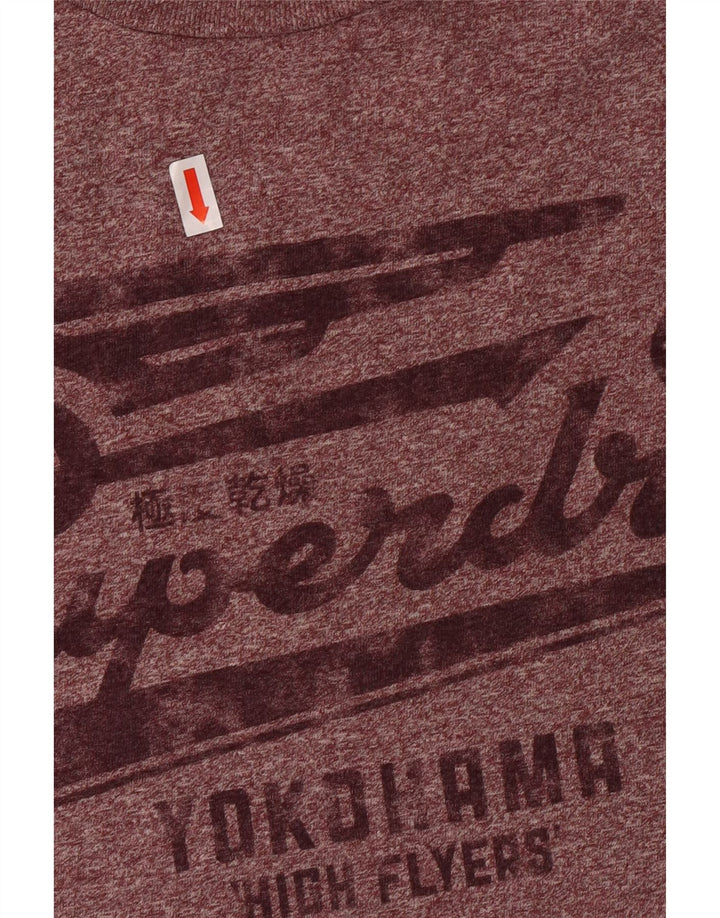 Superdry ženska majica kratkih rukava s grafičkim motivima, veliki kestenjasti flekasti pamuk