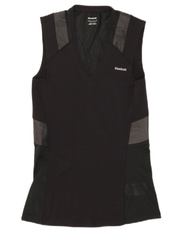 Reebok ženski gornji dio prsluka UK 12/14 srednje crne boje, pamuk