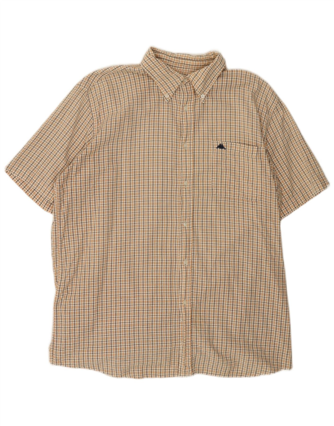 KAPPA muška košulja kratkih rukava 2XL bijeli karirani pamuk