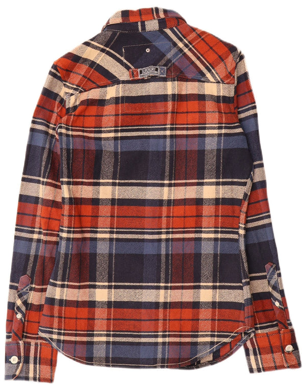 Superdry muška flanelska košulja, mali raznobojni karirani pamuk