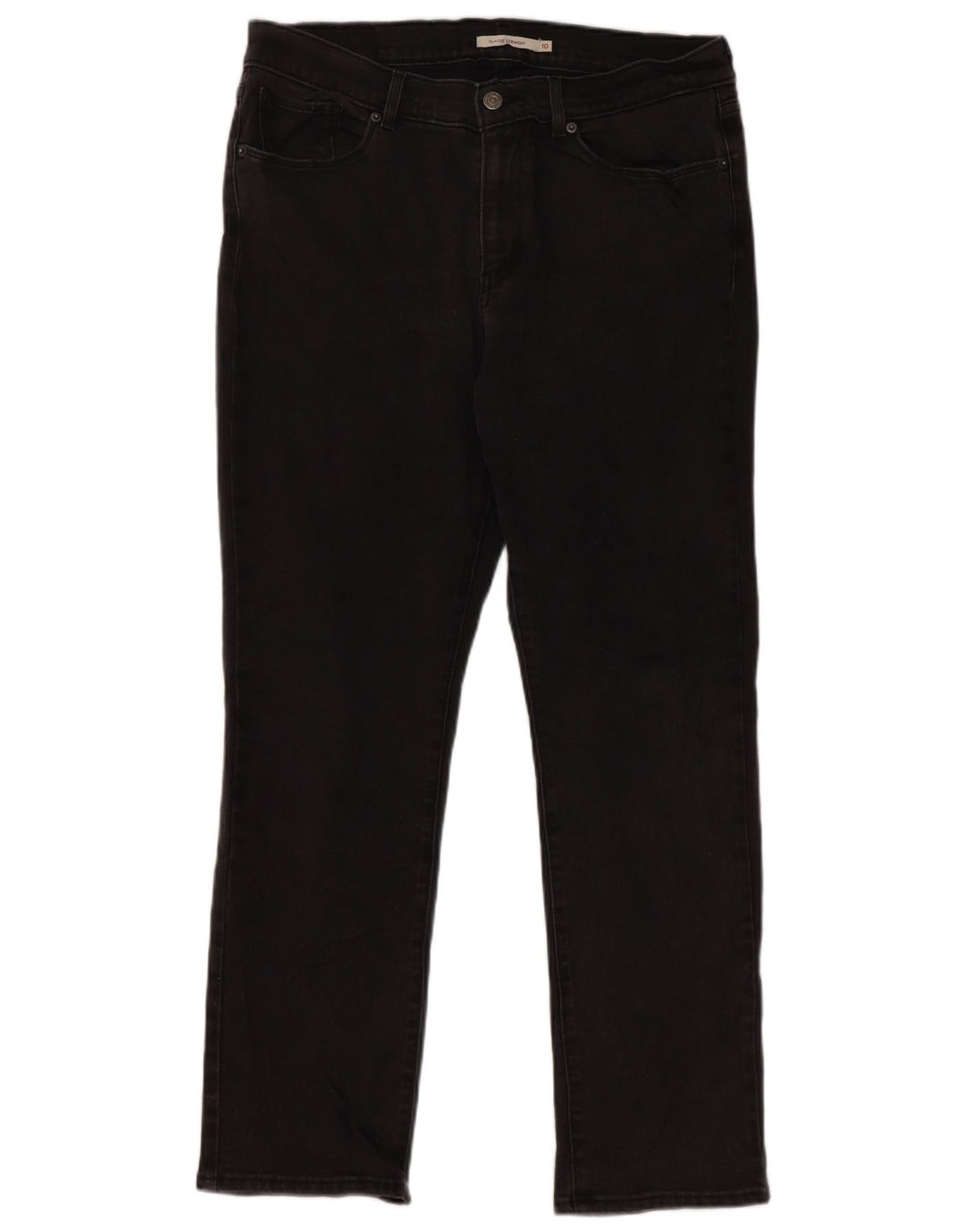Levi's Womens Classics Classic Fit Straight Jeans US 10 Large W30 L30 crne