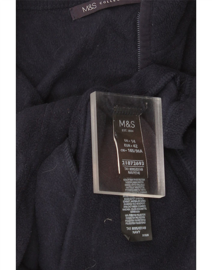 Marks & Spencer ženska jakna od flisa UK 14 velika tamnoplava poliester