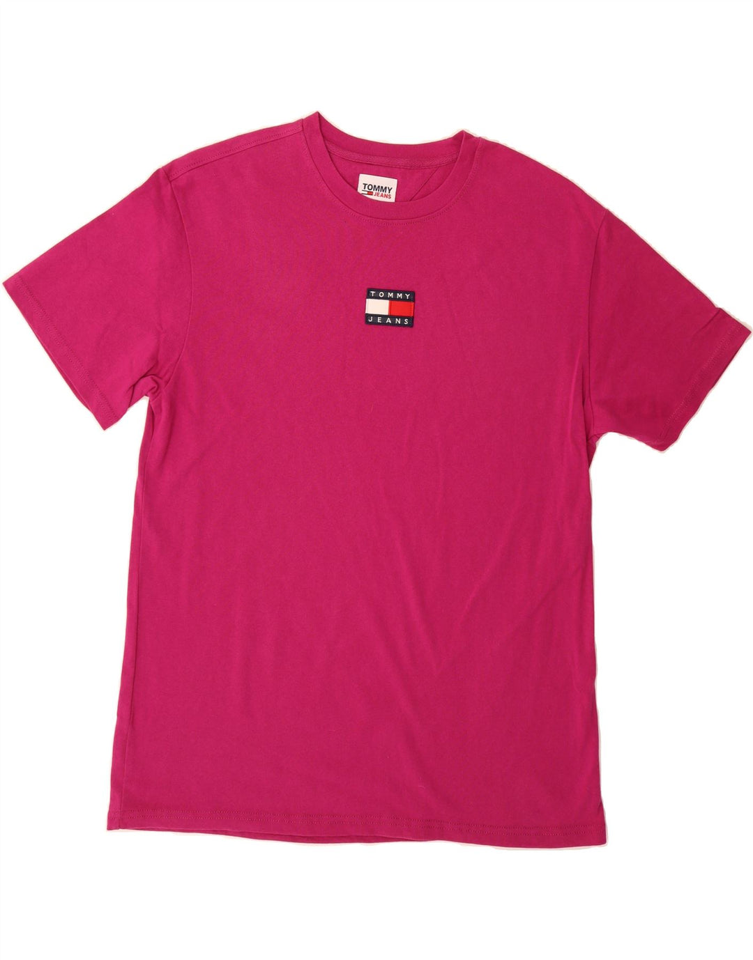 TOMMY HILFIGER Mens Graphic T-Shirt Top Large Pink Vintage Tommy Hilfiger and Second-Hand Tommy Hilfiger from Messina Hembry 