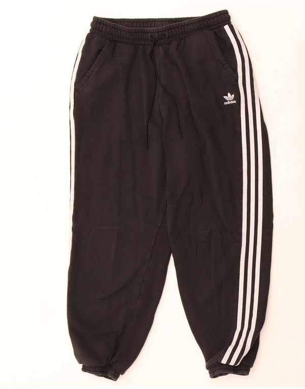 Adidas Ženska trenirka Hlače Joggers UK 14 Srednje crni pamuk
