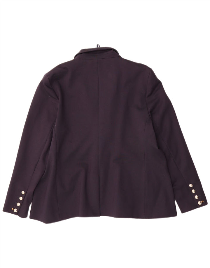 Marks & Spencer ženski sako sa 2 gumba UK 22 3XL tamnoplava viskoza