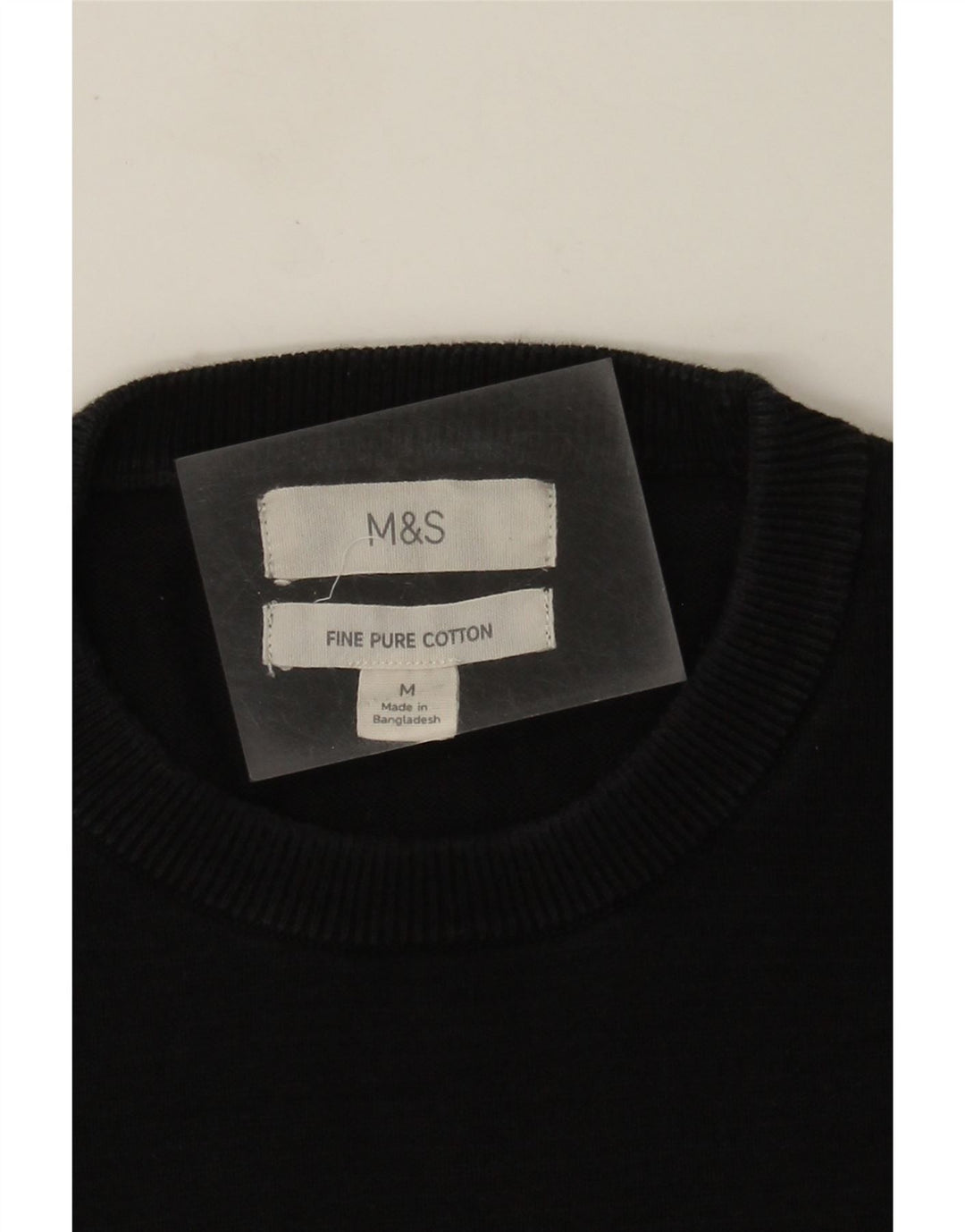 Marks & Spencer ženski džemper s okruglim izrezom Srednji crni pamuk
