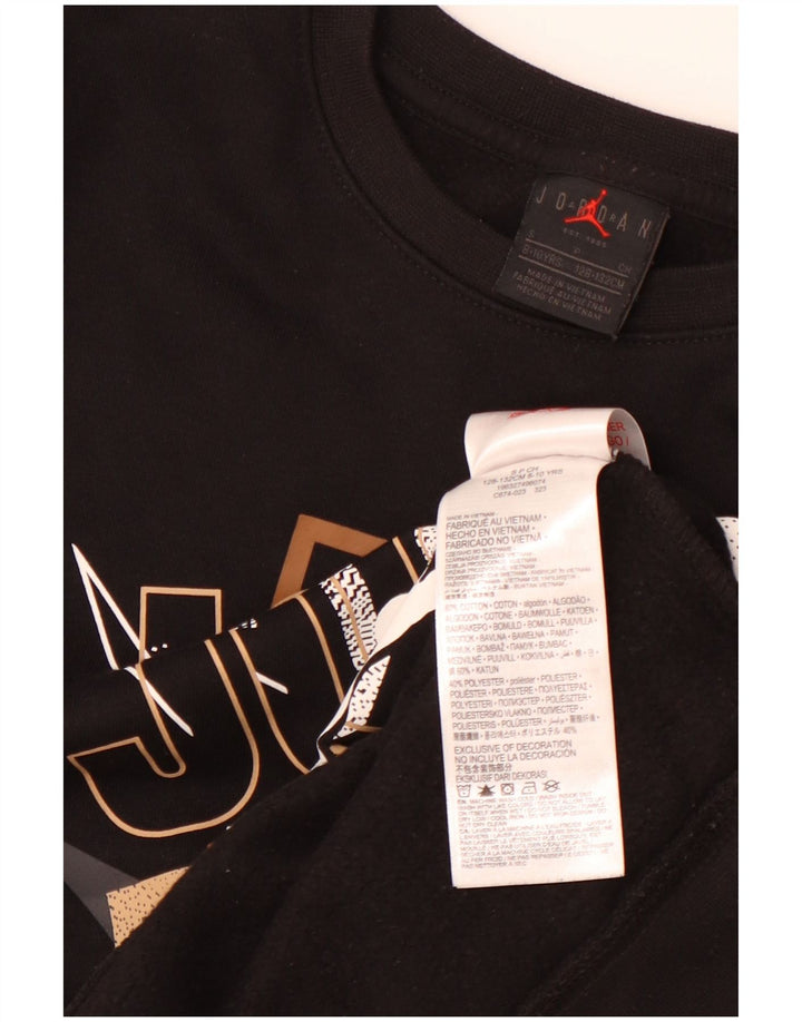 JORDAN Dječja majica s grafičkim motivima, mali crni pamuk, 8-9 godina