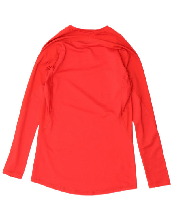 ADIDAS Ženska Climacool majica dugih rukava UK 12 Srednje crveni poliester