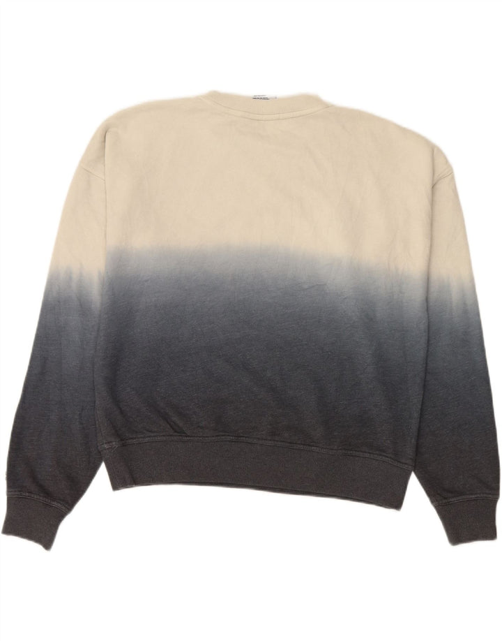 CHAMPION Womens Oversized Sweatshirt Jumper UK 10 Small Grey Colourblock Vintage Champion and Second-Hand Champion from Messina Hembry 
