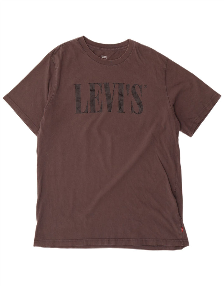 Levi's muška opuštena majica kratkih rukava s grafičkim motivima, veliki sivi pamuk