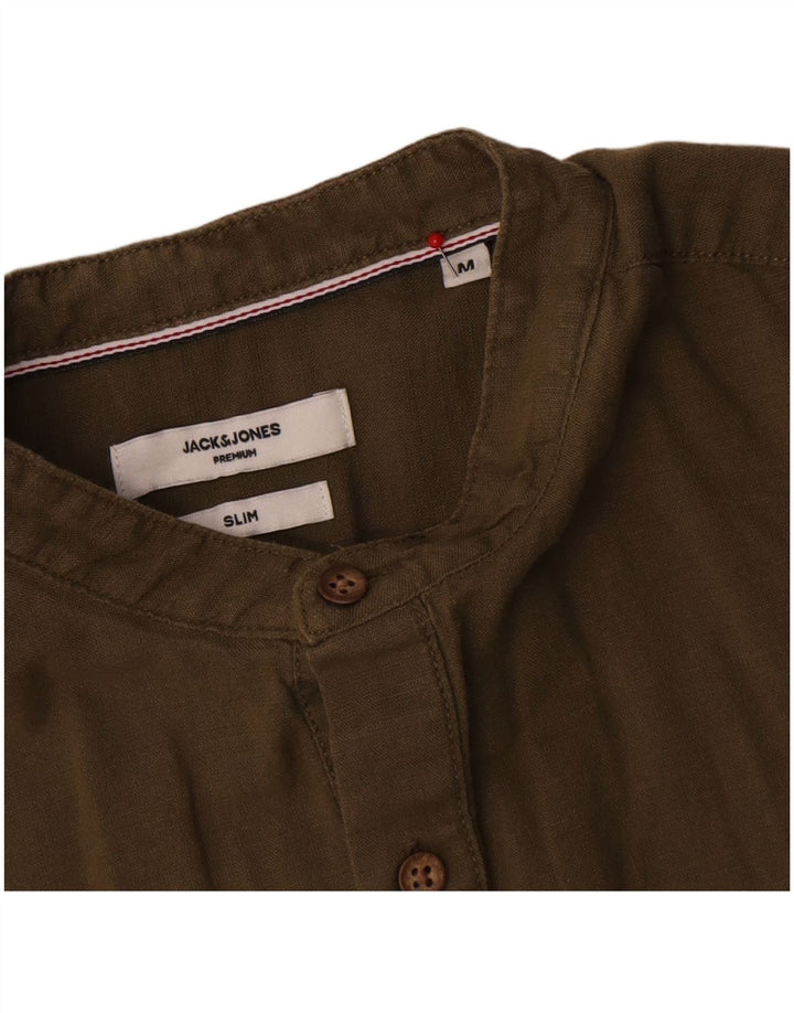 Jack & Jones muška premium tanka pulover košulja, srednji kaki pamuk