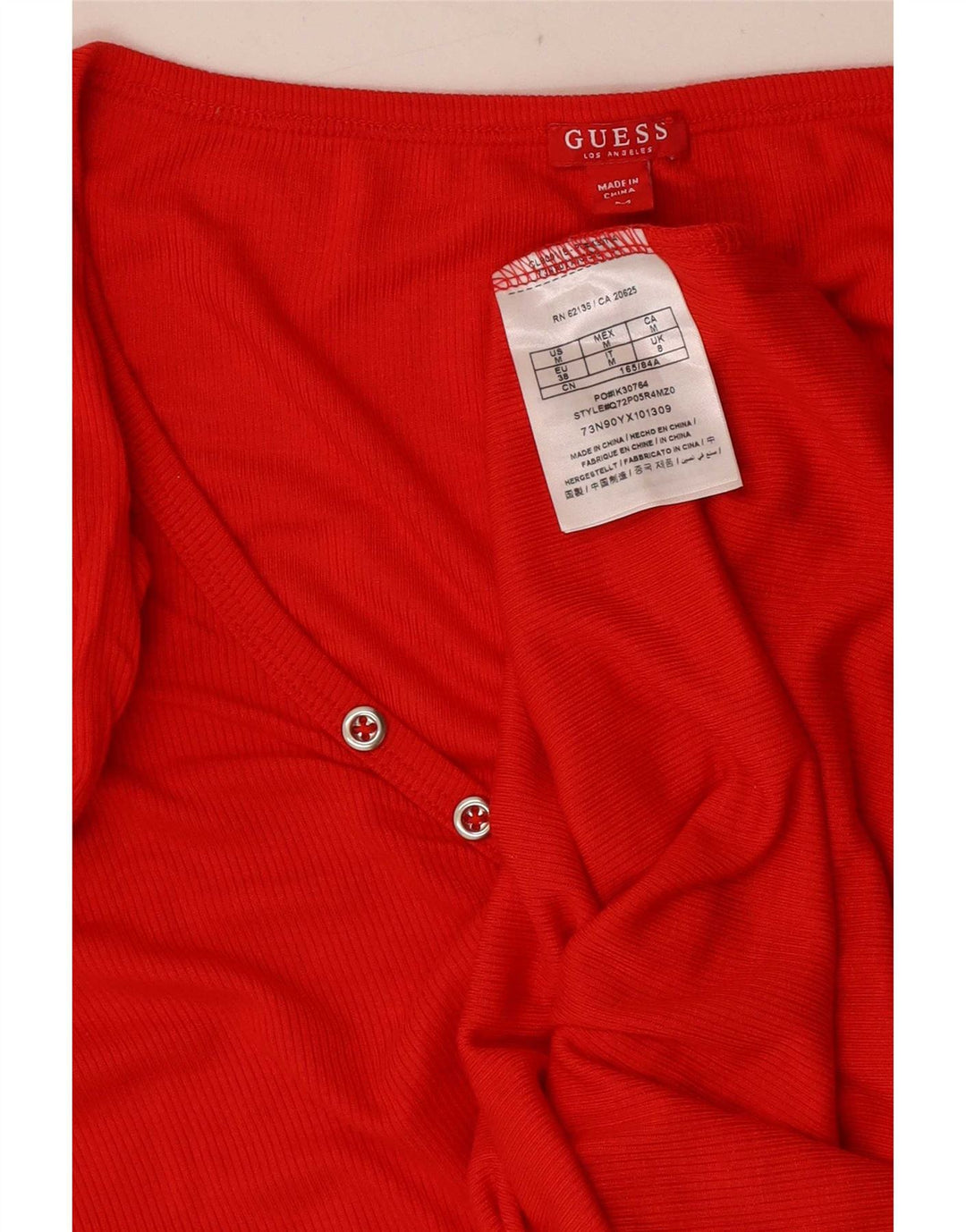 Guess ženska majica kratkih rukava UK 8 Small Red Rayon