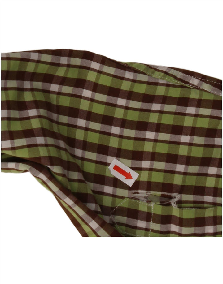 GANT Muška flanelska košulja standardnog kroja Srednje zelena karirana pamuk