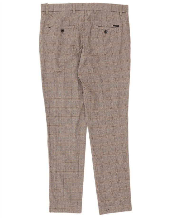 Jack & Jones muške hlače uskog odijela W33 L32 sive karirane