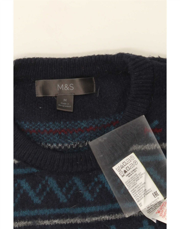 Marks & Spencer muški džemper s okruglim izrezom Srednji tamnoplavi svijetli džemper