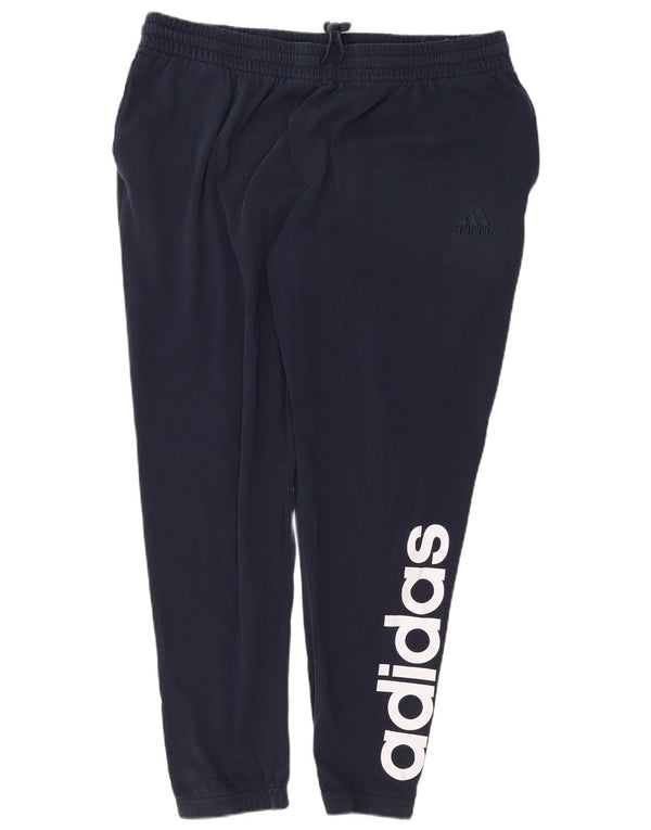 Adidas muške trenirke s grafičkim motivima, džogeri 2XL, tamnoplavi pamuk