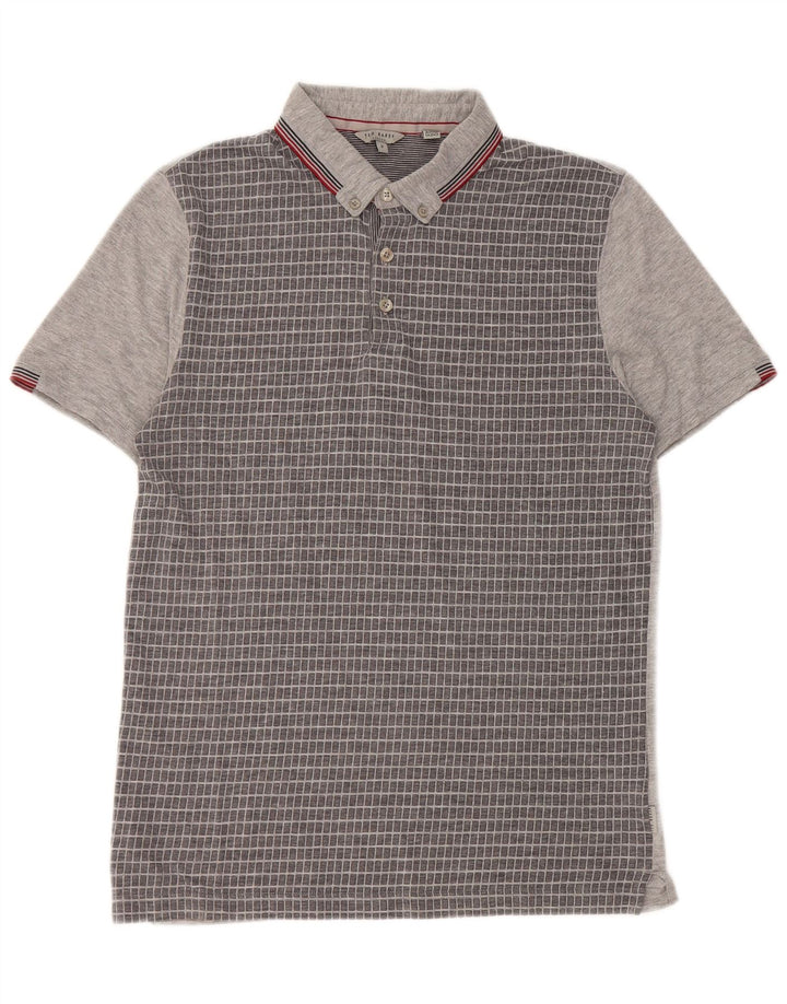 Muška polo majica Ted Baker, veličina 3, srednje sivi poliester