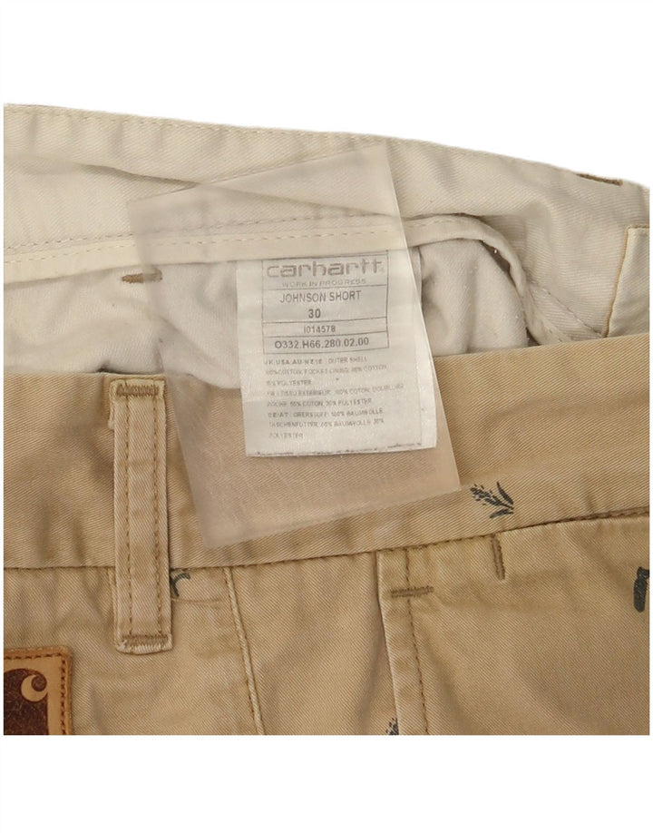 Carhartt muške kratke chino hlače s apstraktnim uzorkom W30 srednje bež pamuk