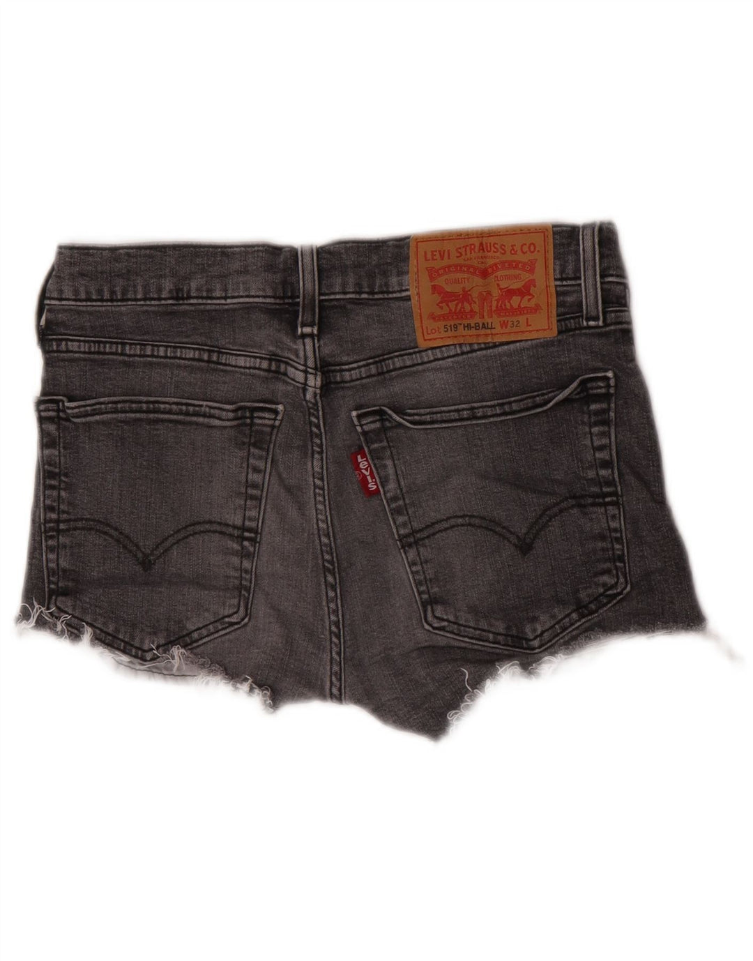 Levi's Ženske 519 Vruće hlačice od trapera W32 Veliki sivi pamuk