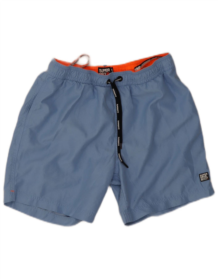 Superdry muške kupaće kratke hlače srednje plave boje od poliestera