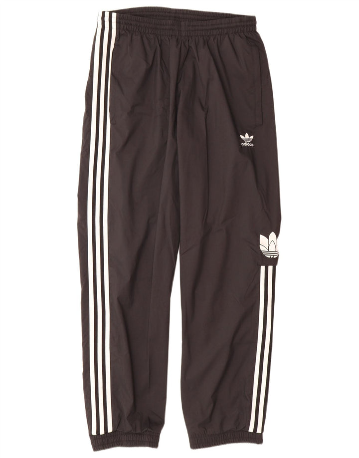 Adidas muške trenirke s grafičkim motivima, srednje jakne, crni poliester